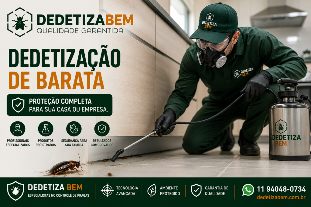 dedetização-sp-de-barata
